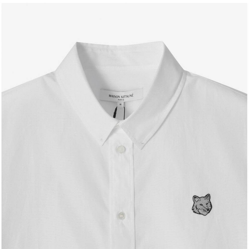 Maison Kitsun  Fox Head Patch Casual Poplin Shirt Mm00412wc0026