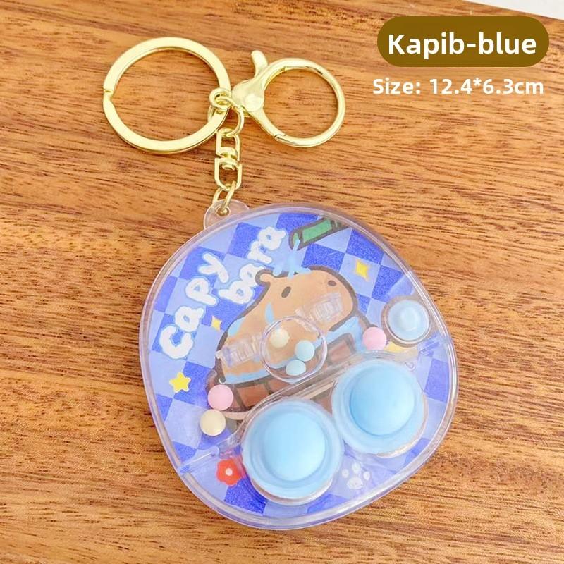 

Капибара Мультяшная Тематика Принт Ручная Консоль для Игры с Водными Кольцами Подвеска синий