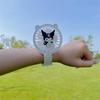 Sanrio Portable Cartoon Watch Fan: Rechargeable Handheld Mini Electric Fan Gift for Girls