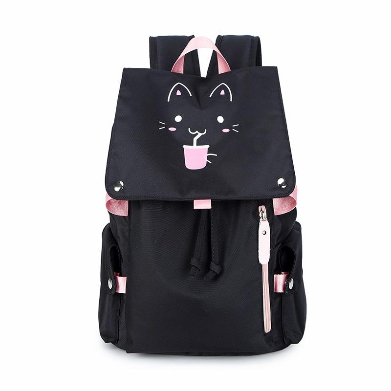 Cross-border female backpack Korean version schoolbag female print backpack student college student large capacity computer fresh and sweet