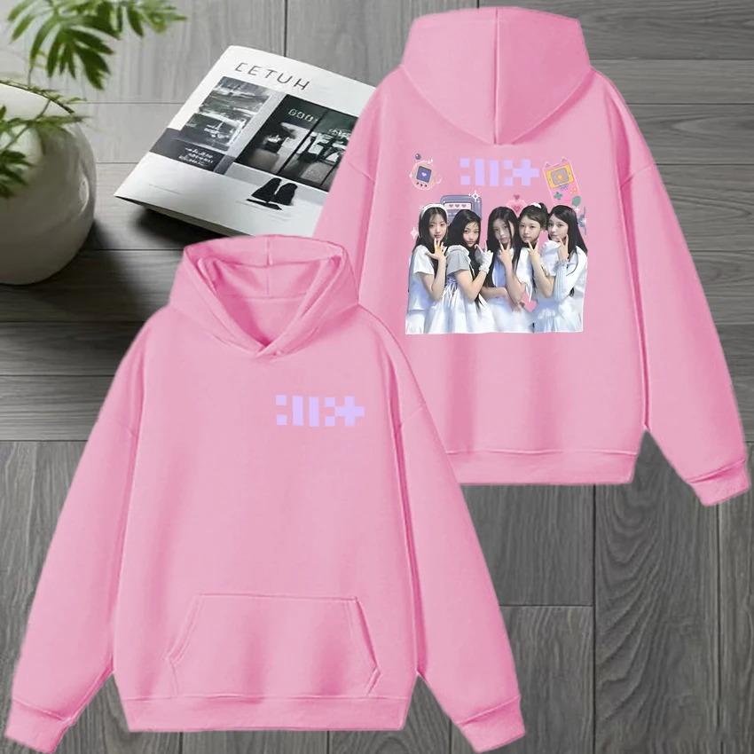 2026 Korea ILLIT Kpop Band New Album Double Sided Graphics Hoodies Unisex Trend Y2k pullover Men women Fleece Casual Sweatshirt