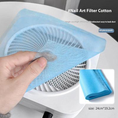 100Pcs Nail Dust Extraction Filter Paper Dustproof Tailorable Dust Filter Cleaning Cotton Nail Accessories For Nail Vacuum