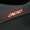 6pcs 3D Car Styling Reflective Carbon Fiber Bumper Strips Safety Warning Tape Secure Reflector Stickers Car Exterior