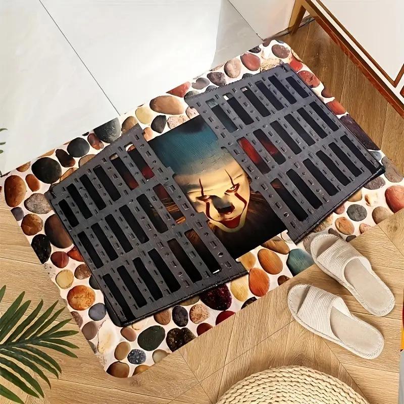 Halloween 3D Clown Doormat: Dirt-Resistant, Non-Slip, Wear-Resistant, Easy-to-Clean Entrance Mat