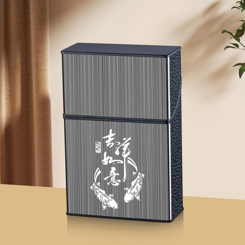 Large Capacity Creative ABS Plastic Cigarette Case - Pressure-Resistant and Moisture-Proof