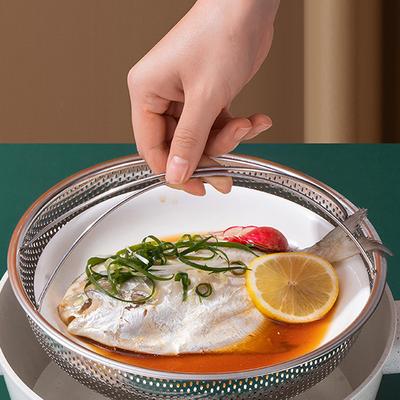 Multi-Purpose Steaming Tray Drain Basket Large Capacity Veggie Drain Basket For Cooking