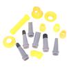 15/18Pcs Caulk Finisher Kit Glass Glue Caulking Nozzle Tips With Connection Bases Replacement For Bathroom Kitchen Doors