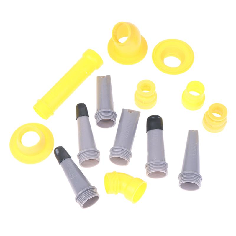 15/18Pcs Caulk Finisher Kit Glass Glue Caulking Nozzle Tips With Connection Bases Replacement For Bathroom Kitchen Doors