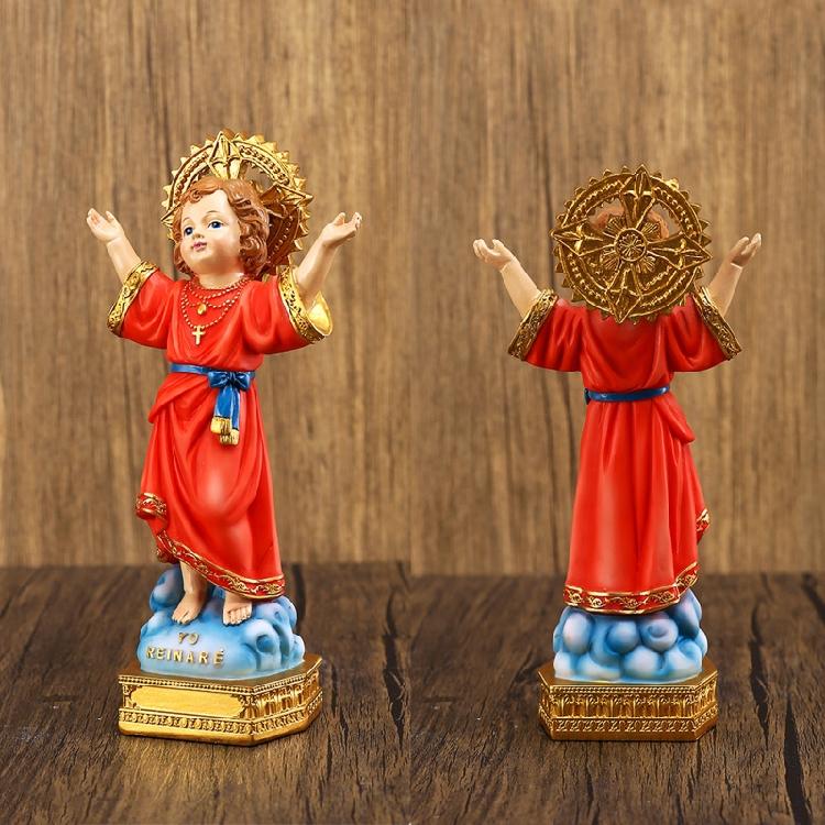 Statua Figurine Bambino Divino Resina Statua Religiosa Regalo Decorazione Casa Cattolica