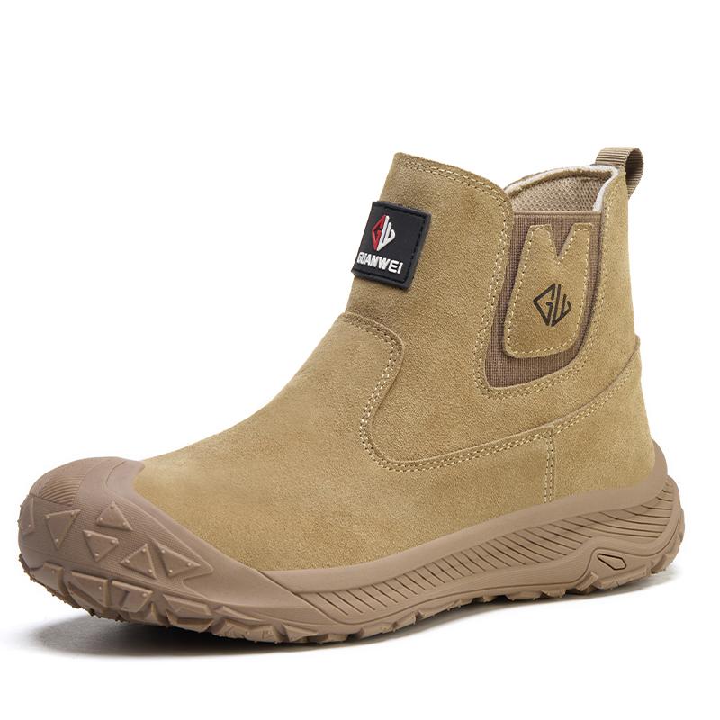 Stivali di Sicurezza da Uomo Stivali da Saldatura Antiscottatura Antischiacciamento Antiperforazione Punta in Acciaio Scarpe da Lavoro Uomo Protezione Scarpe di Sicurezza