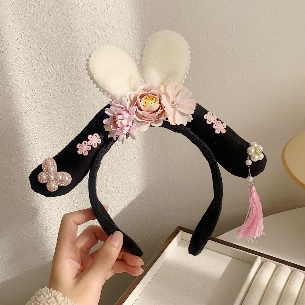 Pearl Hanfu Hair Hoop Rhinestone Chinese Style Headband Classical Ancient Style Headwear  Girl