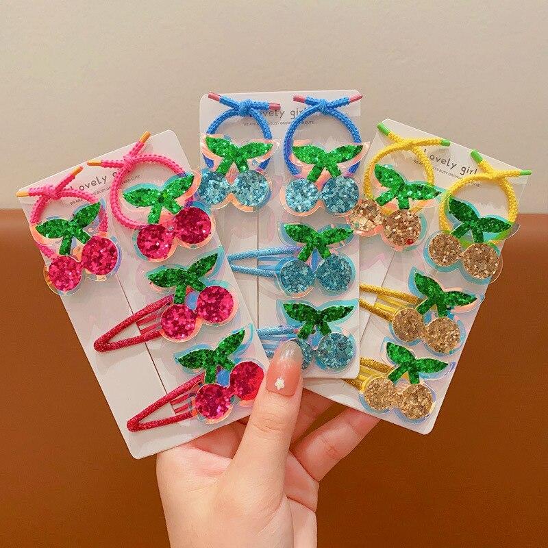 

2 шт. новые милые детские эластичные ленты для волос вишневого цвета, аксессуары для волос, детская заколка для волос, зажимы для волос, детские головные уборы