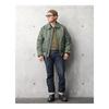 Normanlong Herren Trendige Baumwoll-Pilotenjacke, Militärstil der Air Force mit Umlegekragen, CWU-45P Baseballjacke