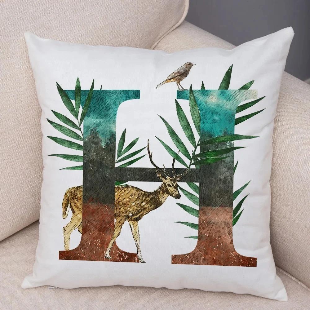 Cartoon Animal Letter Decorative Pillowcase Car Ornaments Office Living Room Sofa Home Pillowcase