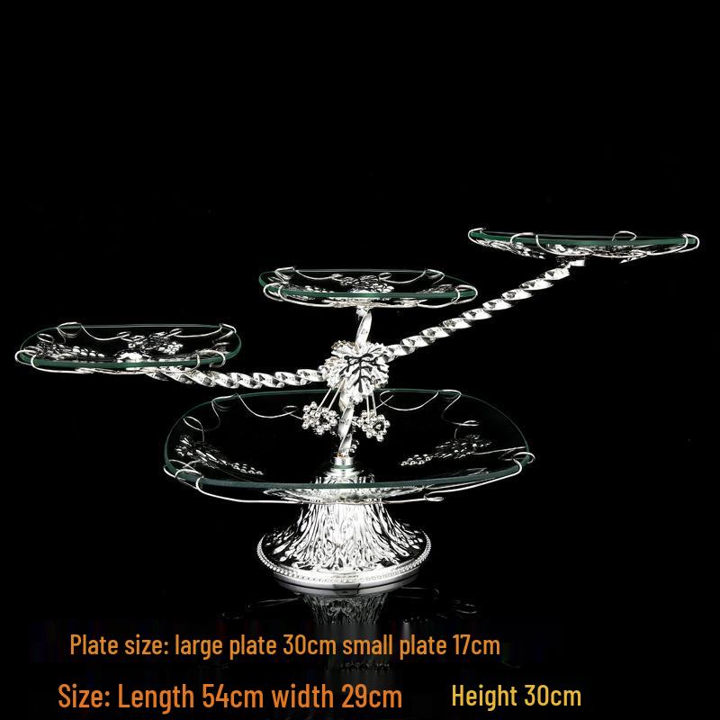 

Многоярусная фруктовница в европейском стиле: Элегантный декор для гостиной или кофейного столика, идеально подходит для закусок и свадеб.