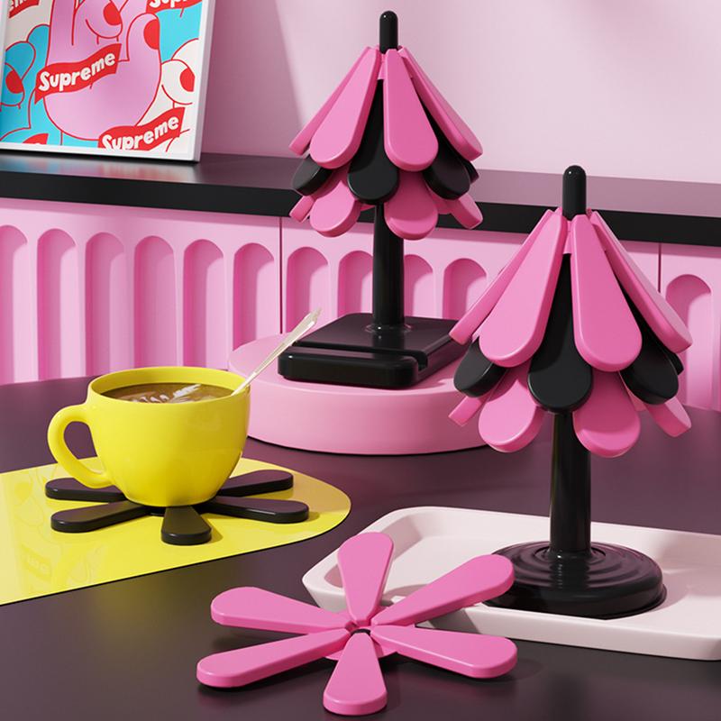 Tree Trivets For Hot Dishes Heat Resistant Table Mat Kitchen Anti-Scald Placemat For Cups Bowls Frying Pans Kitchens Hotel