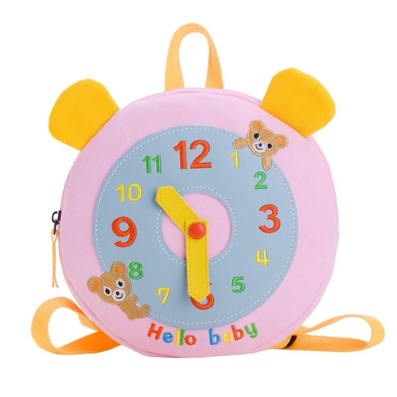 Adorable And Playful 2024 Childrens Backpack Featuring A Unique Clock Pattern For School