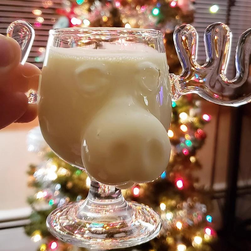 1pcs Elk Wine Glass Cocktail Juice Cup Reindeer Mug Wine Beer Water Milk Whiskey Glasses Drinkware Shot Cups Christmas Gift