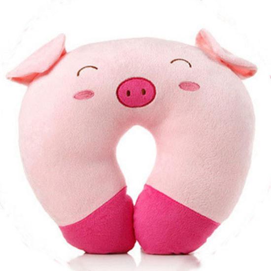 

Panda Pig Strawberry Plush Travel Pillow With Pp Cotton Filling For Office And Daily Use Pig