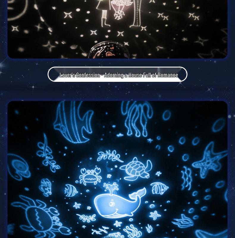 LED Starry Sky Projector Light, DIY Music Birthday Gift, Night Light Projector