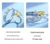 The Little Prince & Rose 999 Sterling Silver Adjustable Couple Rings, Gift for Men & Women