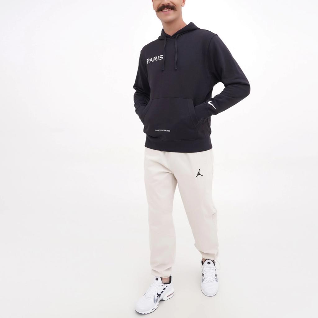 Nike Kangaroo Pocket Hoodie With Logo Print Men Hoodies Black DN1317-080