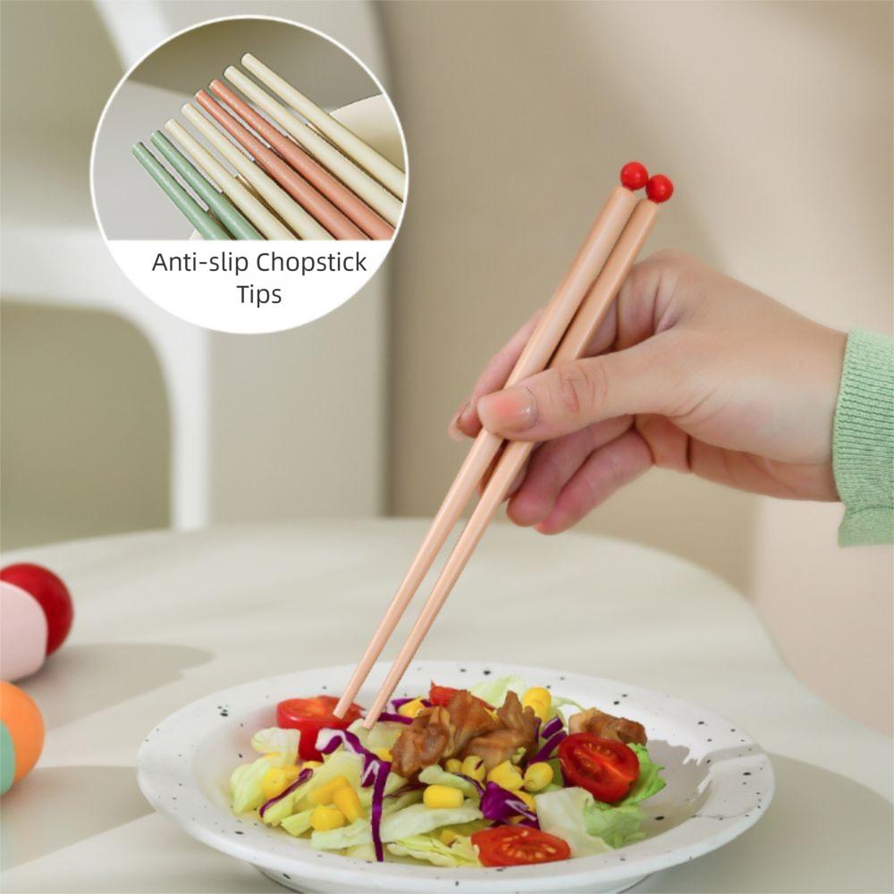 With Storage Box Student Flatware Set Dopamine Style Chopstick Spoon Camping Cutlery Set  School