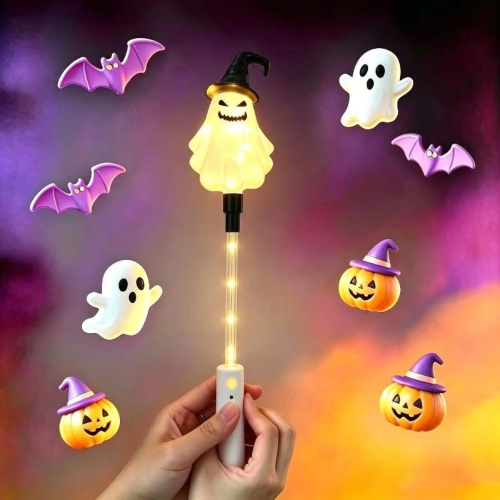 Flashing Lights LED Glow Wands Cartoon Designs Light Up Wand Halloween Party Glow Stick Costume