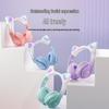 Gradient RGB Wireless Over-Ear Bluetooth Headphones with Silicone Wired Option for Gaming and Calls.