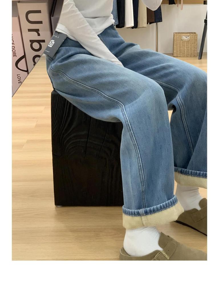 2024 Women's High-Waist Wide-Leg Jeans: New Autumn/Winter Styles for a Loose, Pear-Shaped Fit
