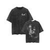 Ariana Grande T-shirt Oversize Petal Cotone Lavato Vintage Hiphop Streetwear Uso Quotidiano Top Fresco