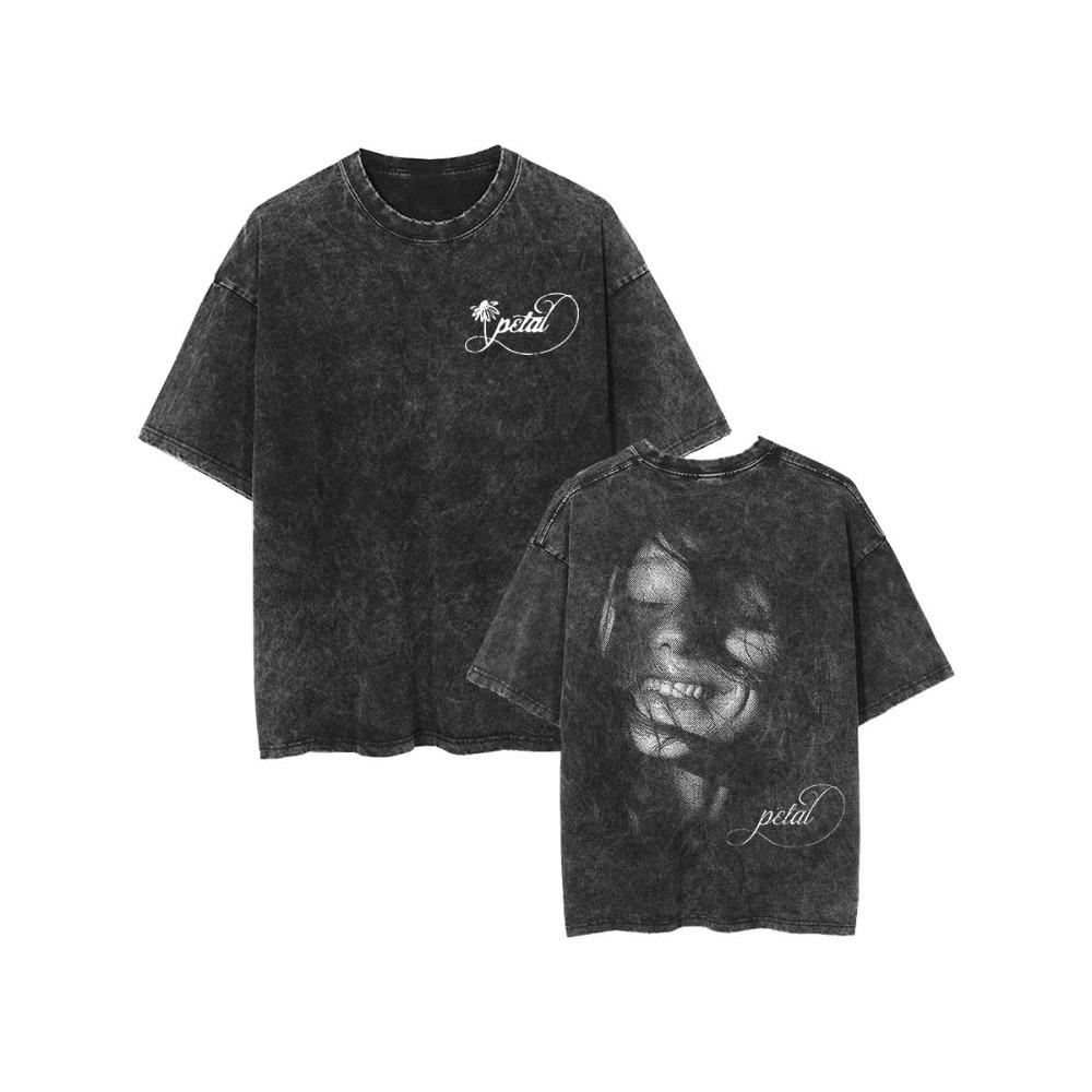 Ariana Grande T-shirt Oversize Petal Cotone Lavato Vintage Hiphop Streetwear Uso Quotidiano Top Fresco