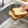 Japanese Style Creative Toast Shape Dish Sponge, Double-Sided Decontamination Cleaning Wipe for Kitchen Dishwashing
