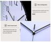 12" Minimalist Silent Metal Wall Clock - Round, Stylish, Simple Home Design, Customizable
