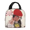 B-Billie-Girl E-eilish Amerikanische Sängerin Thermisch isolierte Lunchtasche für das Büro Tragbare Lebensmitteltasche Kühlbox Thermische Lunchboxen
