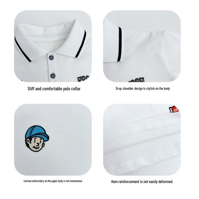 YOYO Tale Boys' Summer Cotton Polo T-Shirt