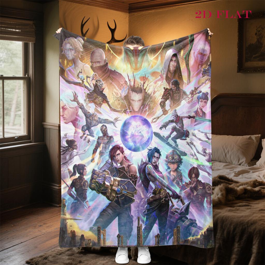 Fantasy Warriors Unite blanket Camping trip blanket Office rest blanket bedroom Digital printing