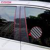 For Subaru XV Crosstrek 2011-2017 Glossy Black Mirror Effect Car Window Door Column B C Pillars Post PC Cover Trim Carbon Fiber