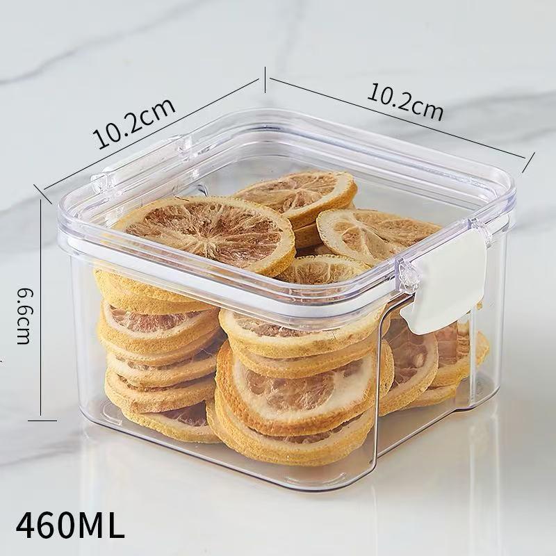 Floral Square Tea Box 460ml with Four Airtight Food-Grade Plastic Compartments