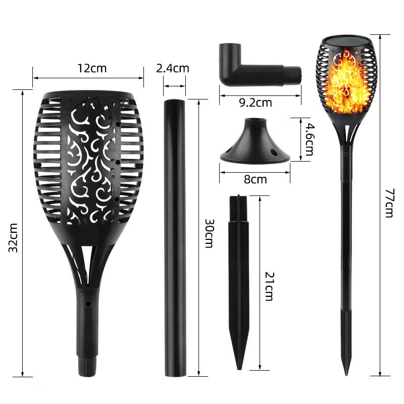 NuFeng Solar Flame Effect Garden Lights