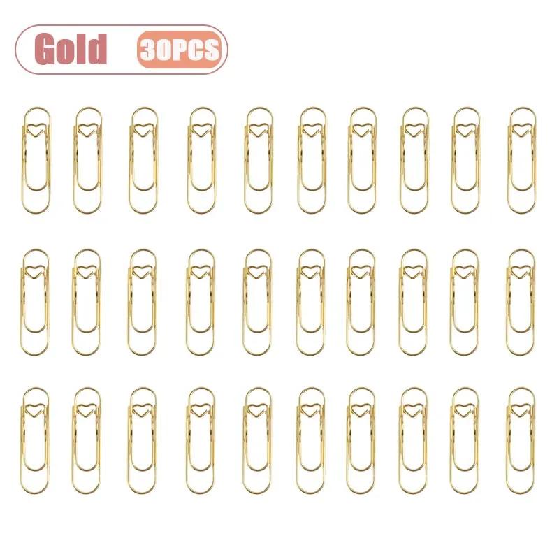 10-100PCS Heart Shaped Notebook Clips Creative Bookmark Page Holders Metal Pen Clips for Journal Planner Office Supplies