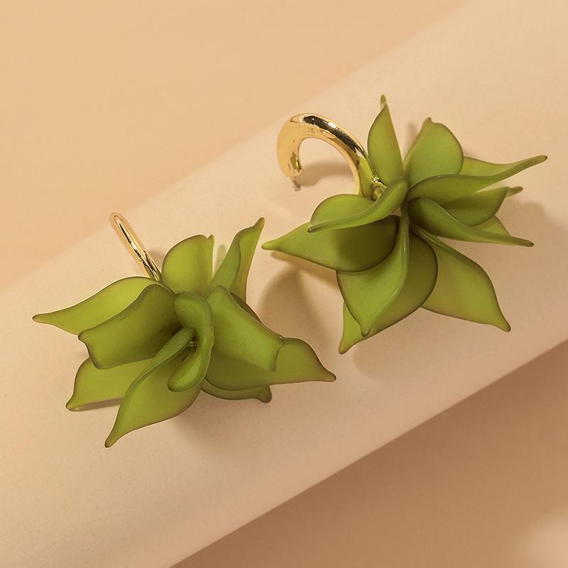 Dopamine Geometry Element Ring Earrings Women's Round Face Explosion Premium Sense Earrings Niche Design Stud Earrings Sweet Earrings