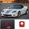 Red Carbon Fiber Passenger Side Storage Box Switch Sticker For Corvette C6 05-13