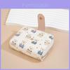 Cute Bear Wallet Pu Leather Small Coin Purse With Cartoon Bear Print And Two Fold Design