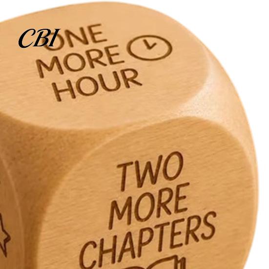 Reading Decider Dice 1/2Pcs Wooden Decision Dice, 6-Sided Decision-Making for Compact Bookworms, Theme Gift Lovers Cube