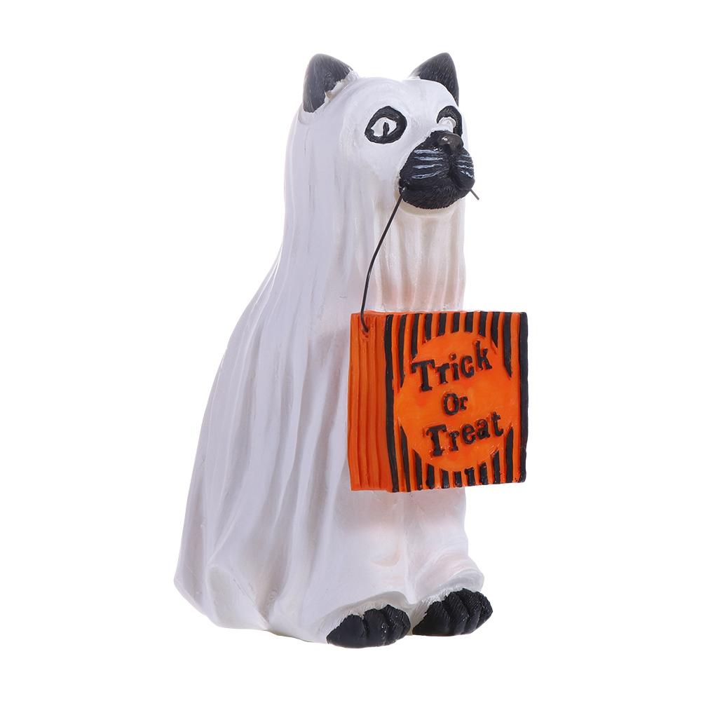 Resin Halloween Dog Elf Candy Bowl Dog Snack Storage Props Trick Or Treat Sweets Holder  Party