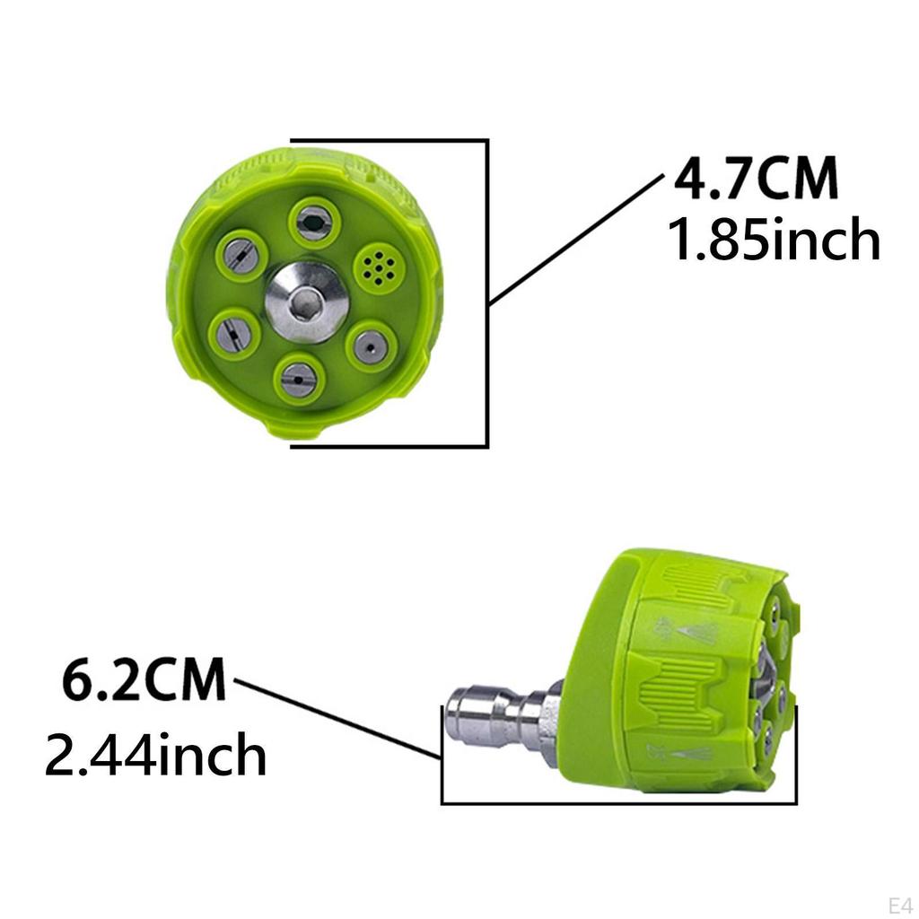 1/4 Inch Quick Connect Nozzle for High Pressure Washer with 6 Adjustable Functions Garden