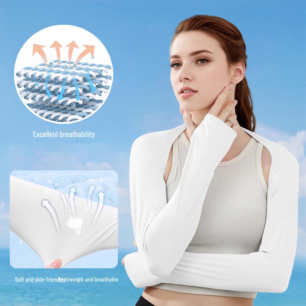 Ice Silk Sun Protection Shawl Sleeves for Outdoor Sports – Unisex.