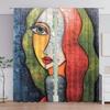 Christmas Decorations Beautiful Woman Pattern Printed Curtains Home Decoration Room Curtain Made Of Polyester