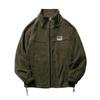 Herren Herbst Stehkragen Einfarbig Fleecejacke Student Langarm Freizeitjacke